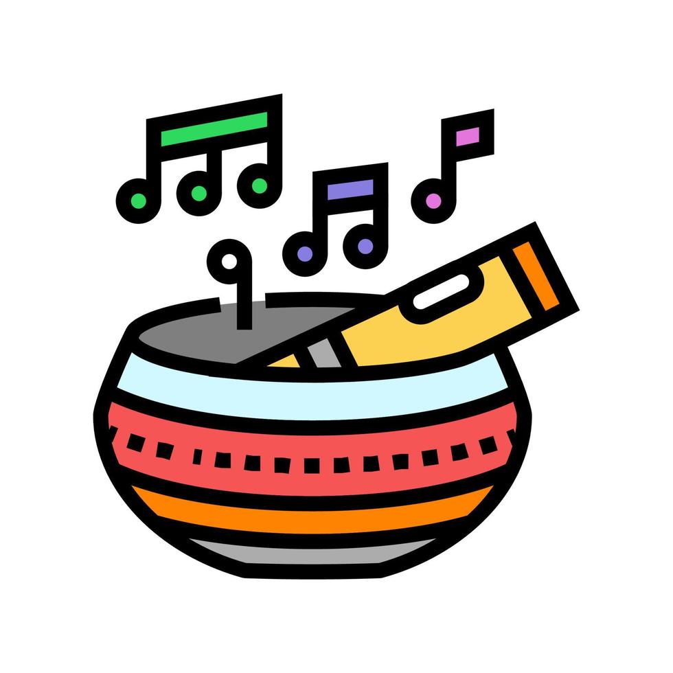 music mind yoga relax color icon vector illustration