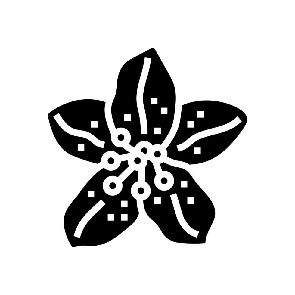 rhododendron flower spring glyph icon vector illustration