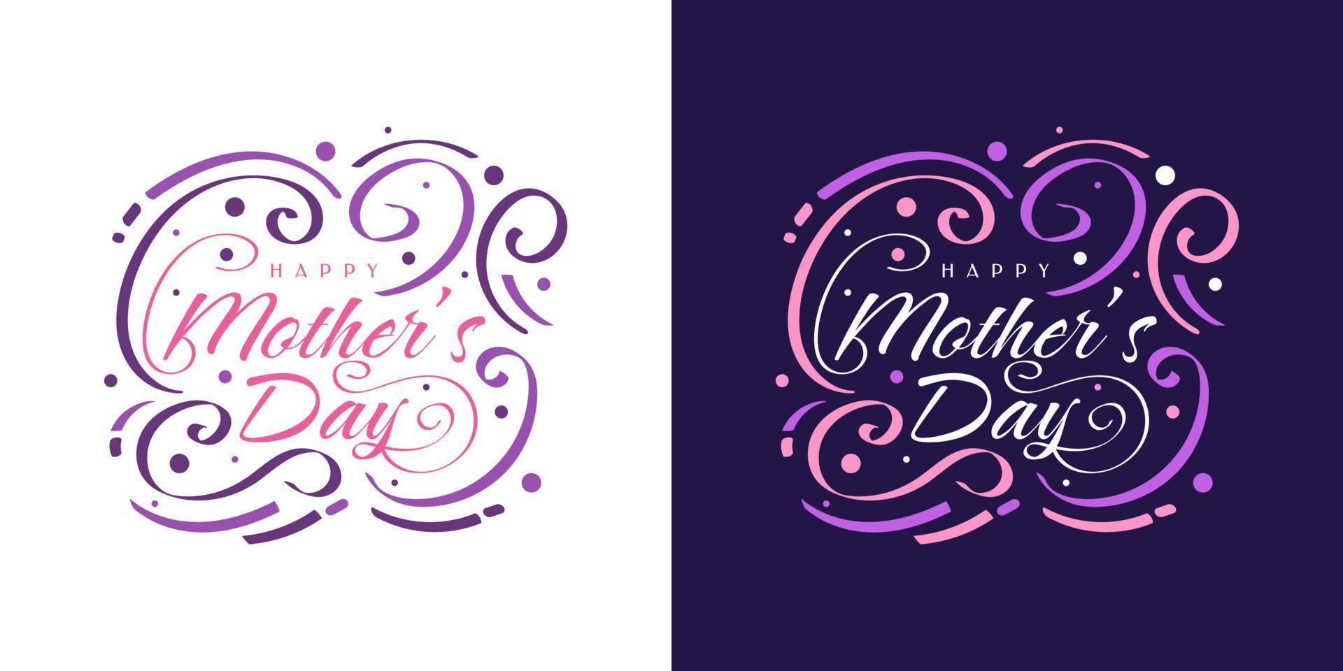 Colorful Mother's Day Lettering. Can be Used for Greeting Card, Poster, Banner, Sublimation, or T Shirt Design vector