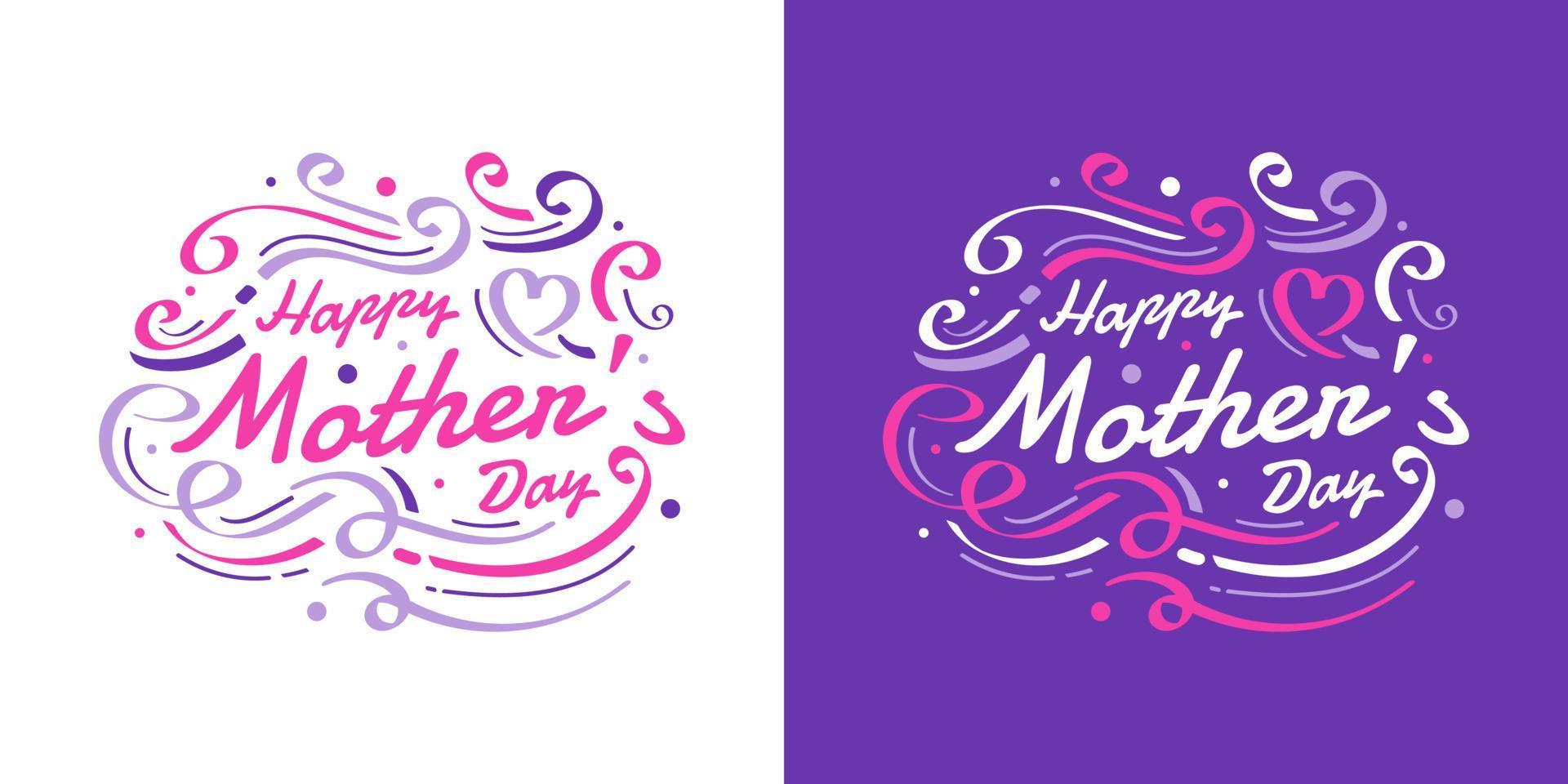 Happy Mother's Day Lettering. Mother Day Typography, Can be Used for Greeting Card, Poster, Banner, or T Shirt Design vector