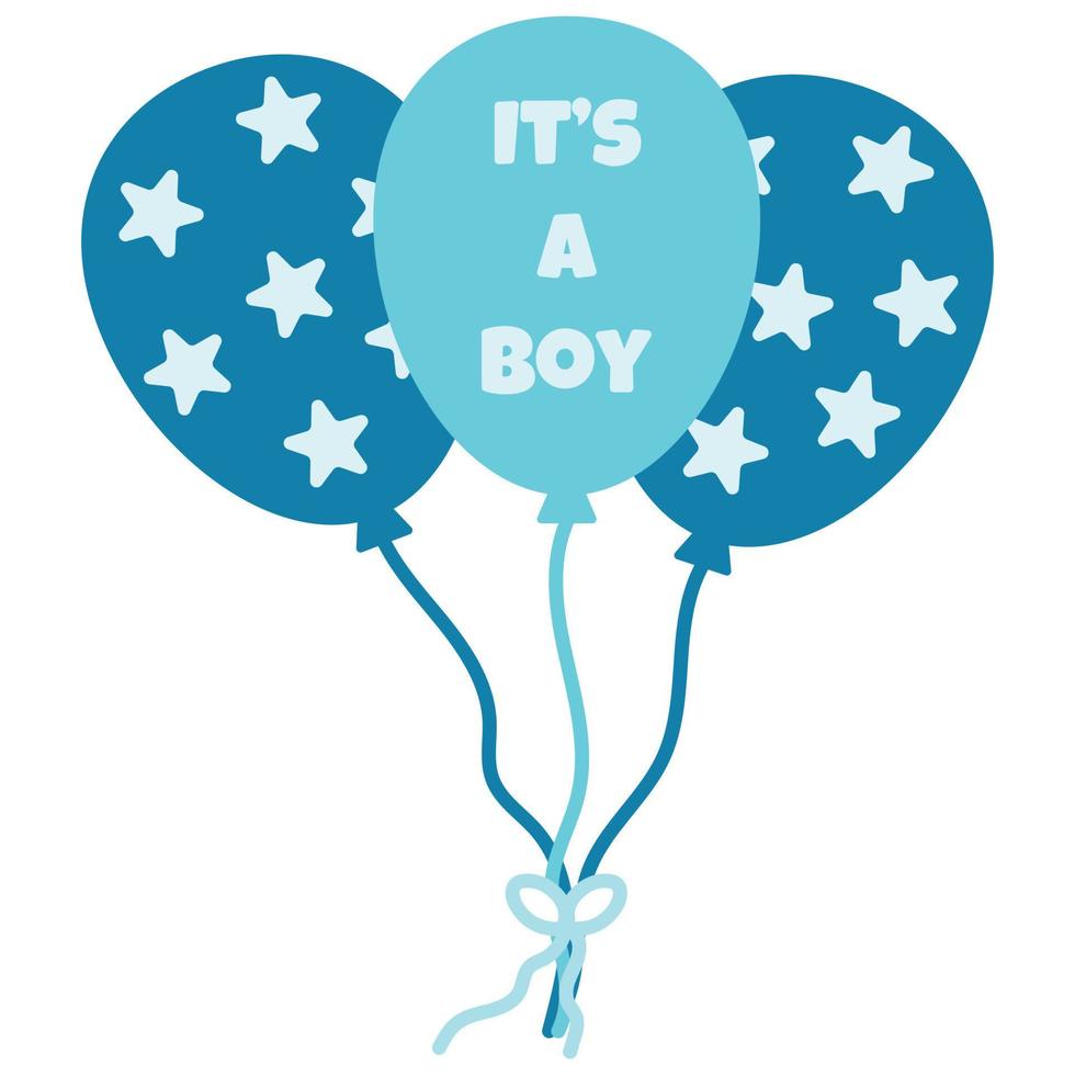 Balls it's a boy. Balloons for baby shower vector