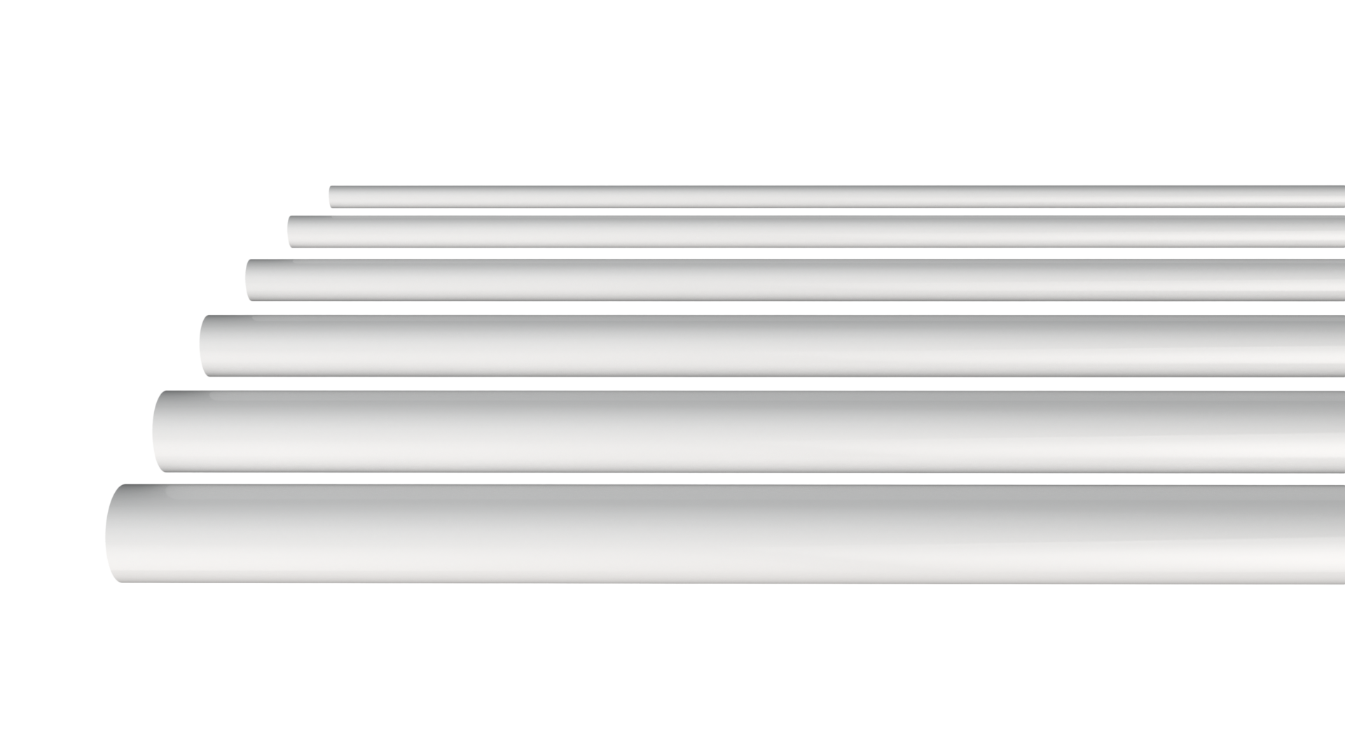 PVC pipes stacked in warehouse. Tubes PVC pipes 3D rendering 22790649 PNG