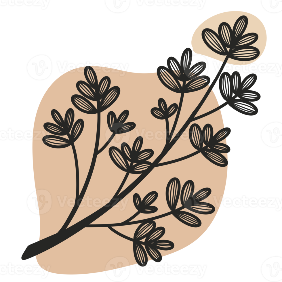 Line Art Leaf png