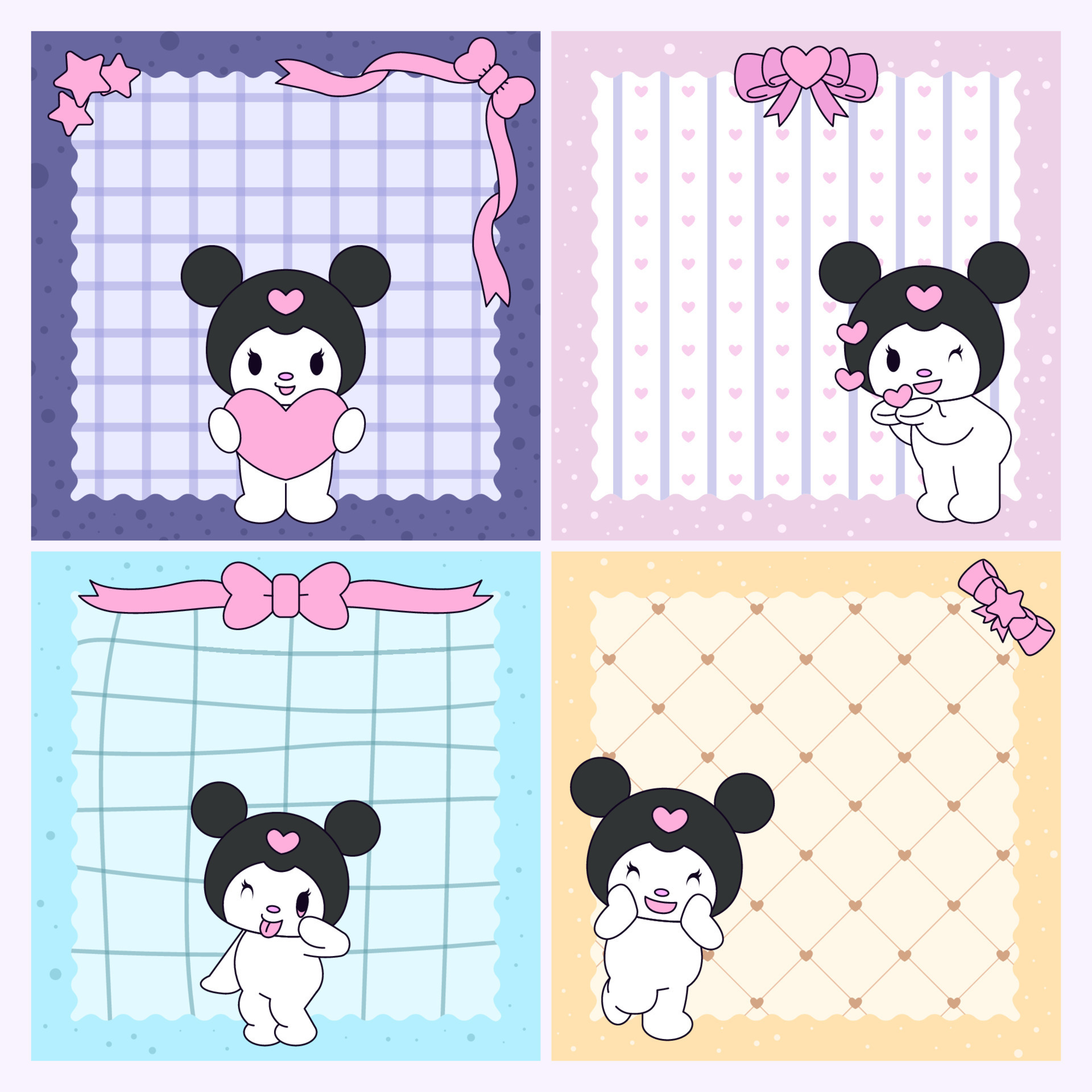 Cute Character Social Media Post Template 22791104 Vector Art at Vecteezy