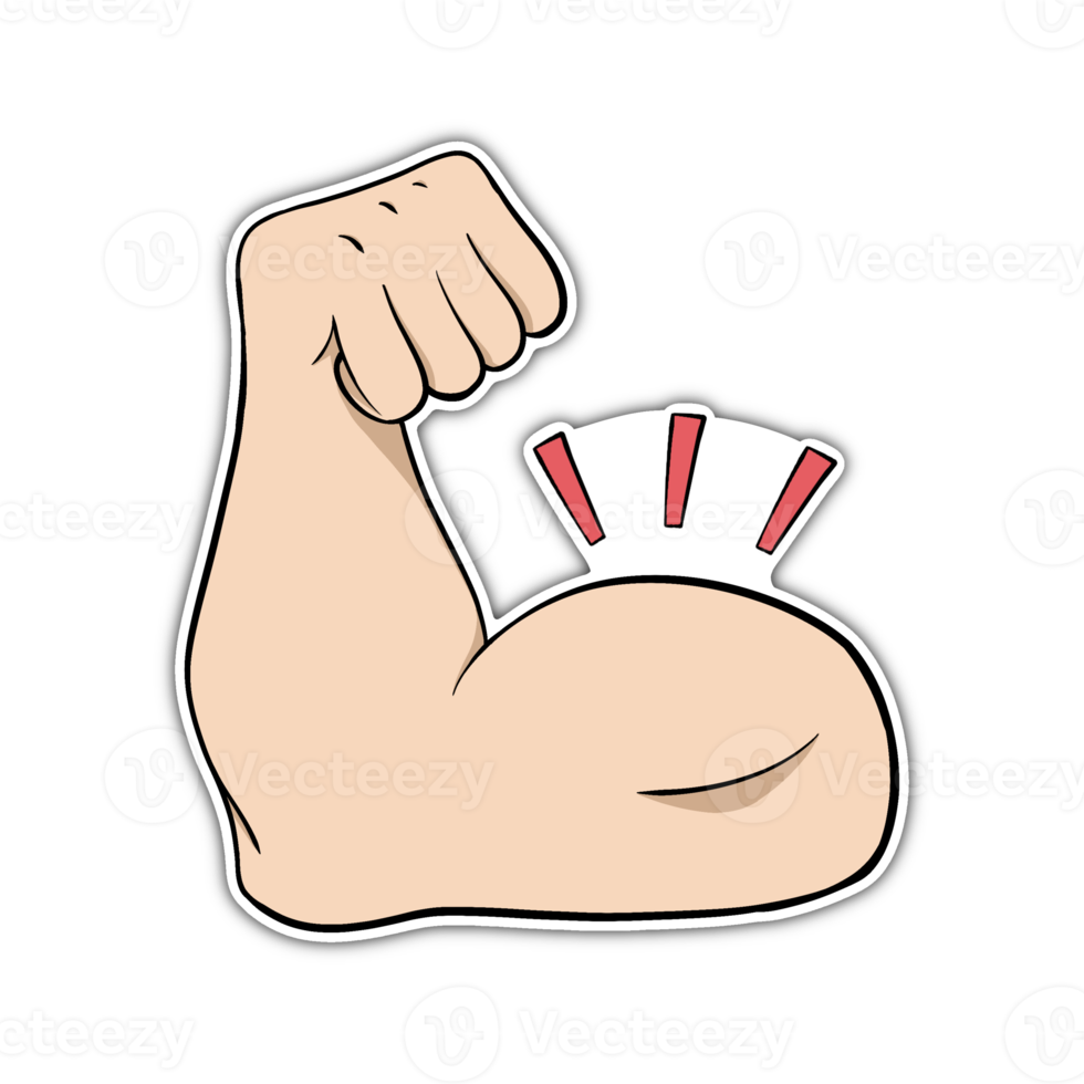Muscle sticker  Illustration png