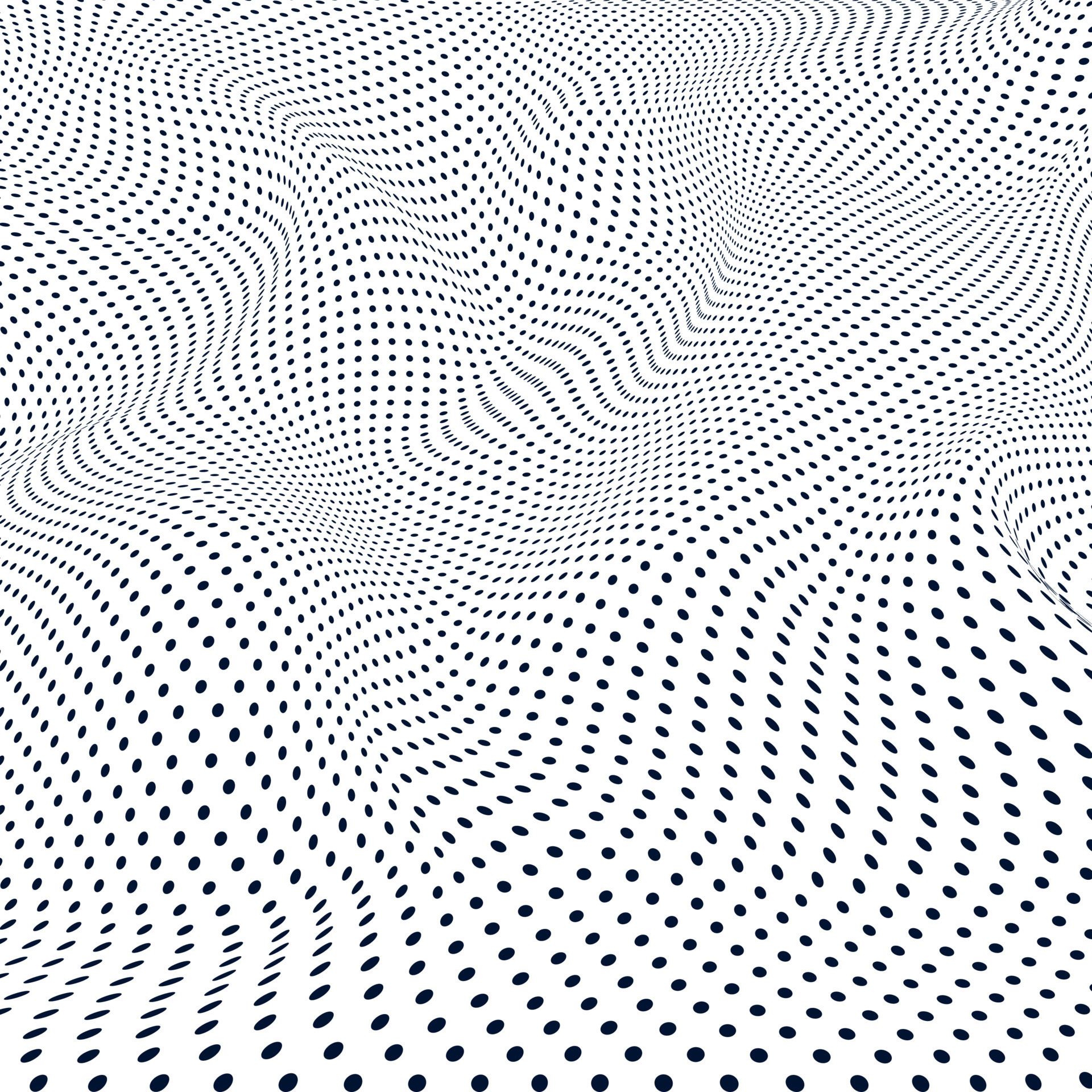 Abstract wave of particles. Surface of wave dots. Dotted geometric