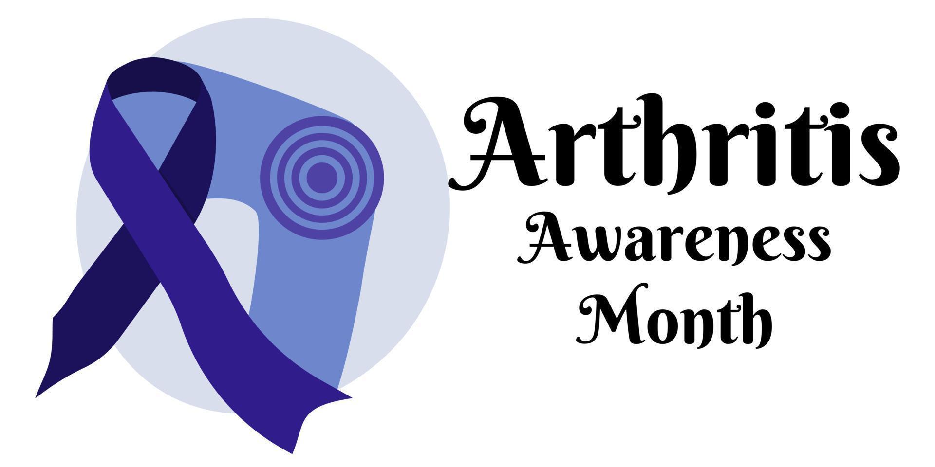 Arthritis Awareness Month, medical theme horizontal banner vector
