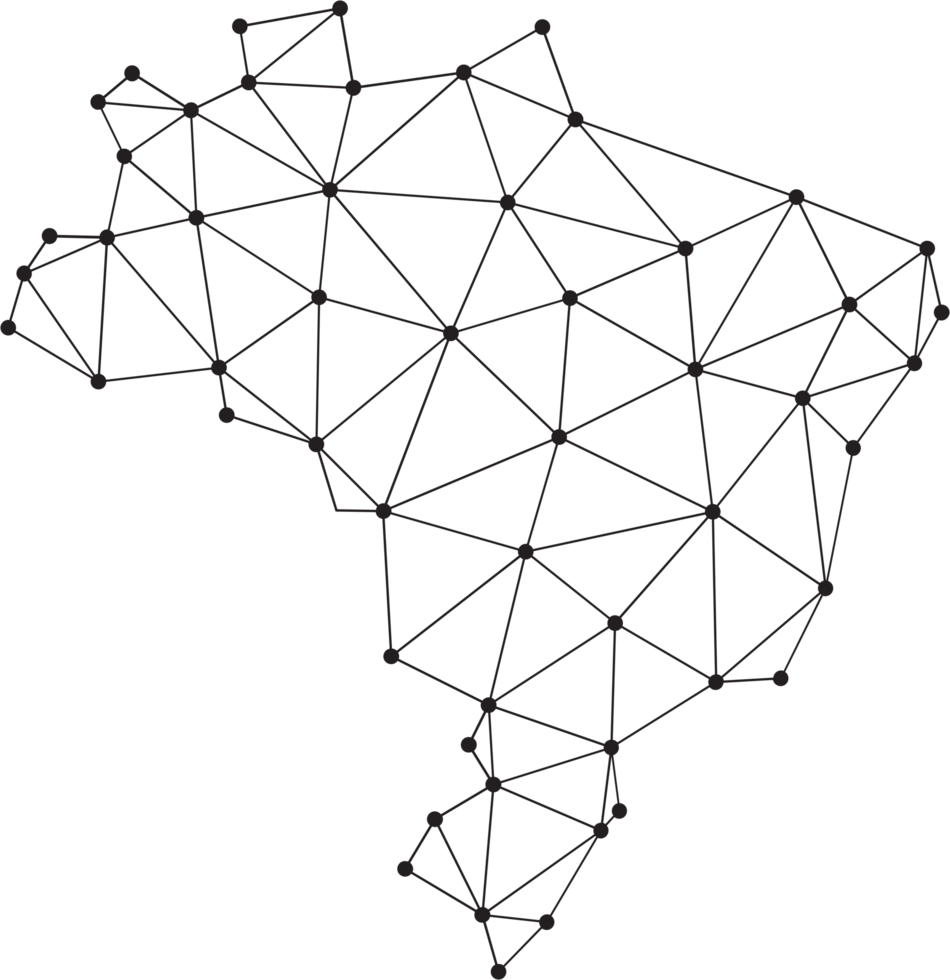 mapa poligonal de brasil. png
