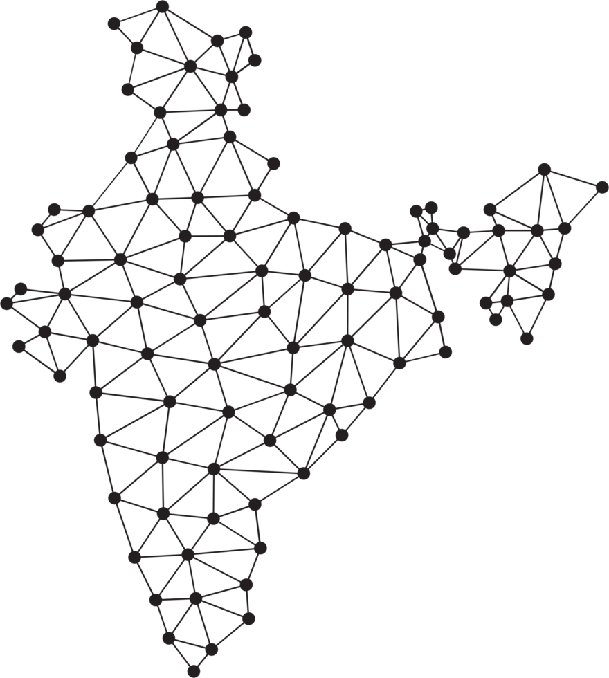 polygonal india map. png