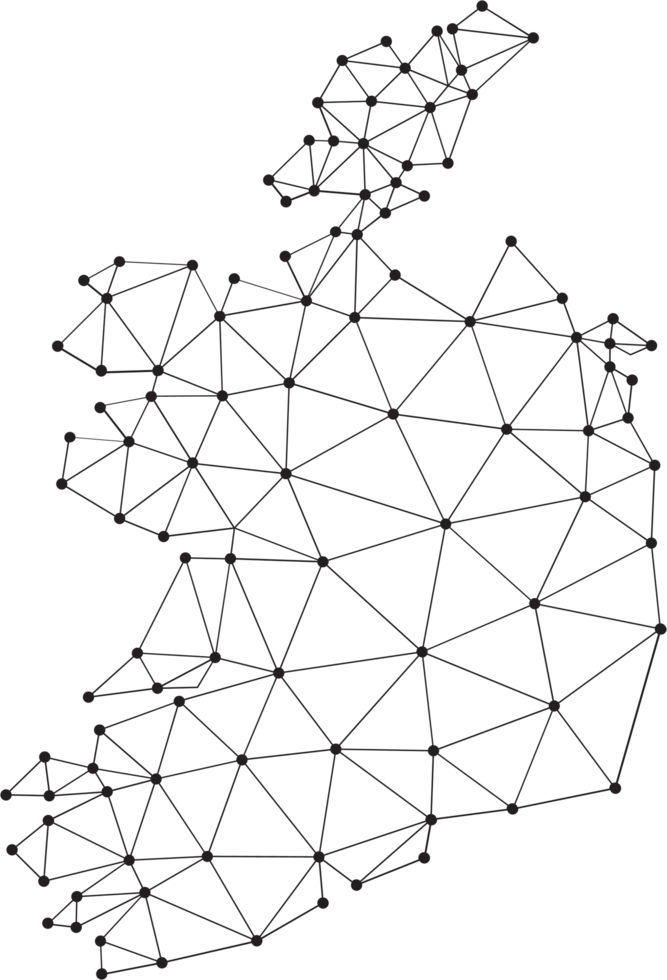 polygonal ireland map. png