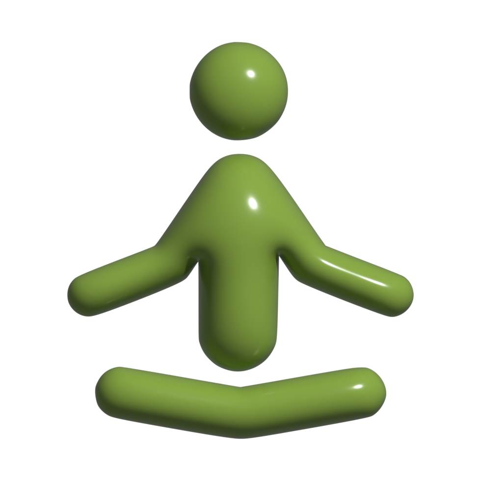 3d icona di meditazione png