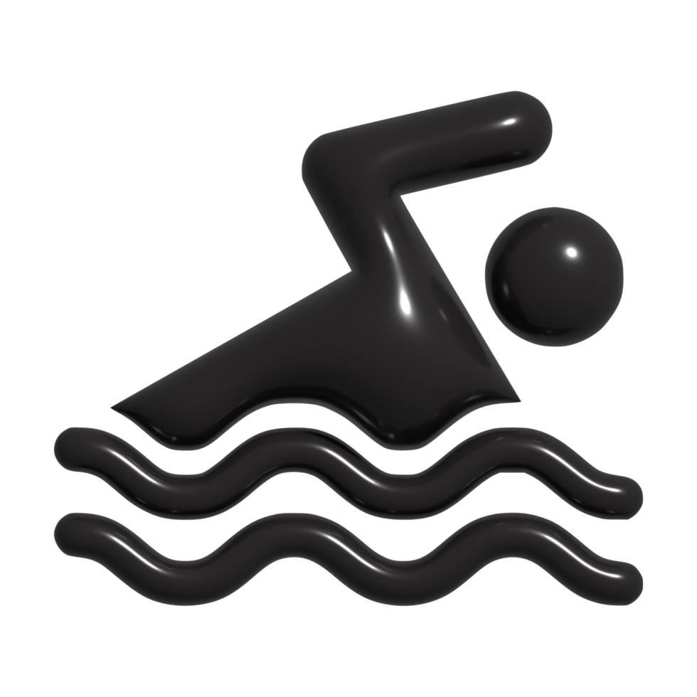 3d icon of swim png