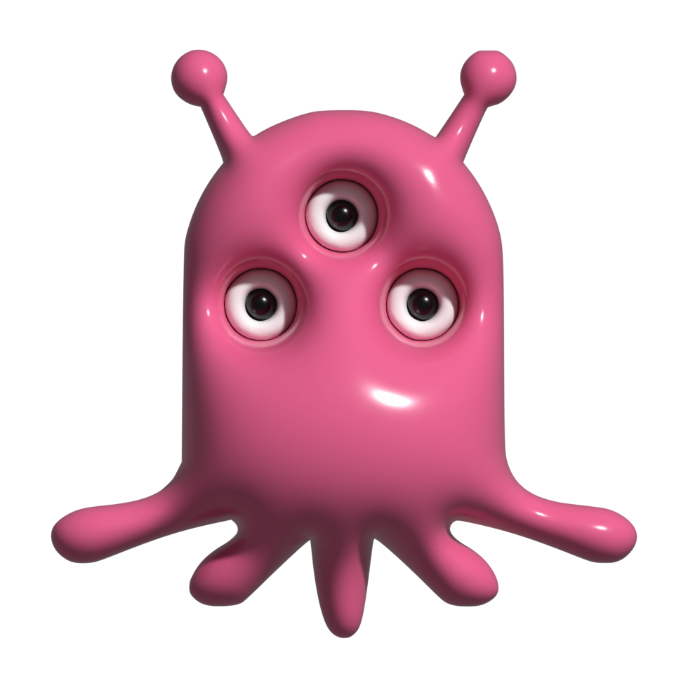 3d ikon monster, utomjording png