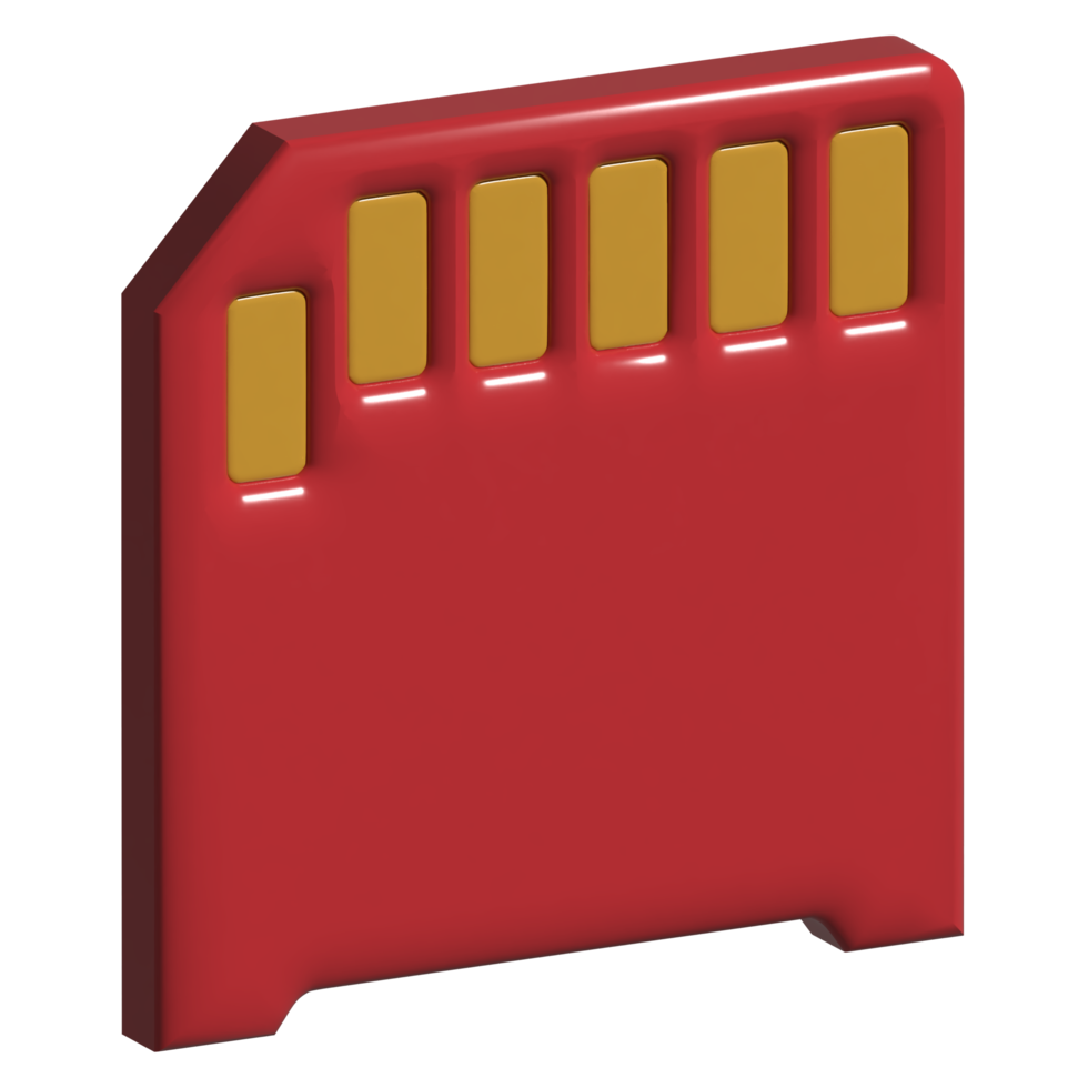 3d icono memoria tarjeta png