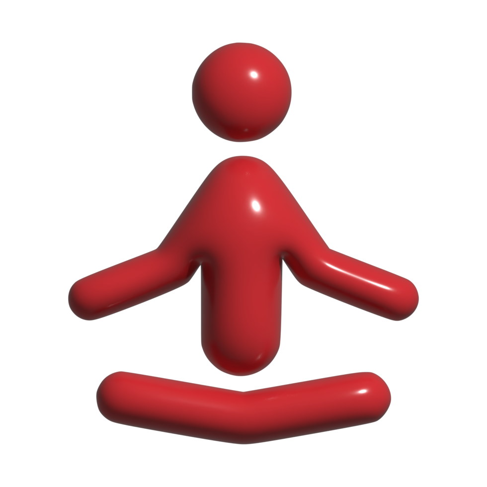 3d icon of meditation png