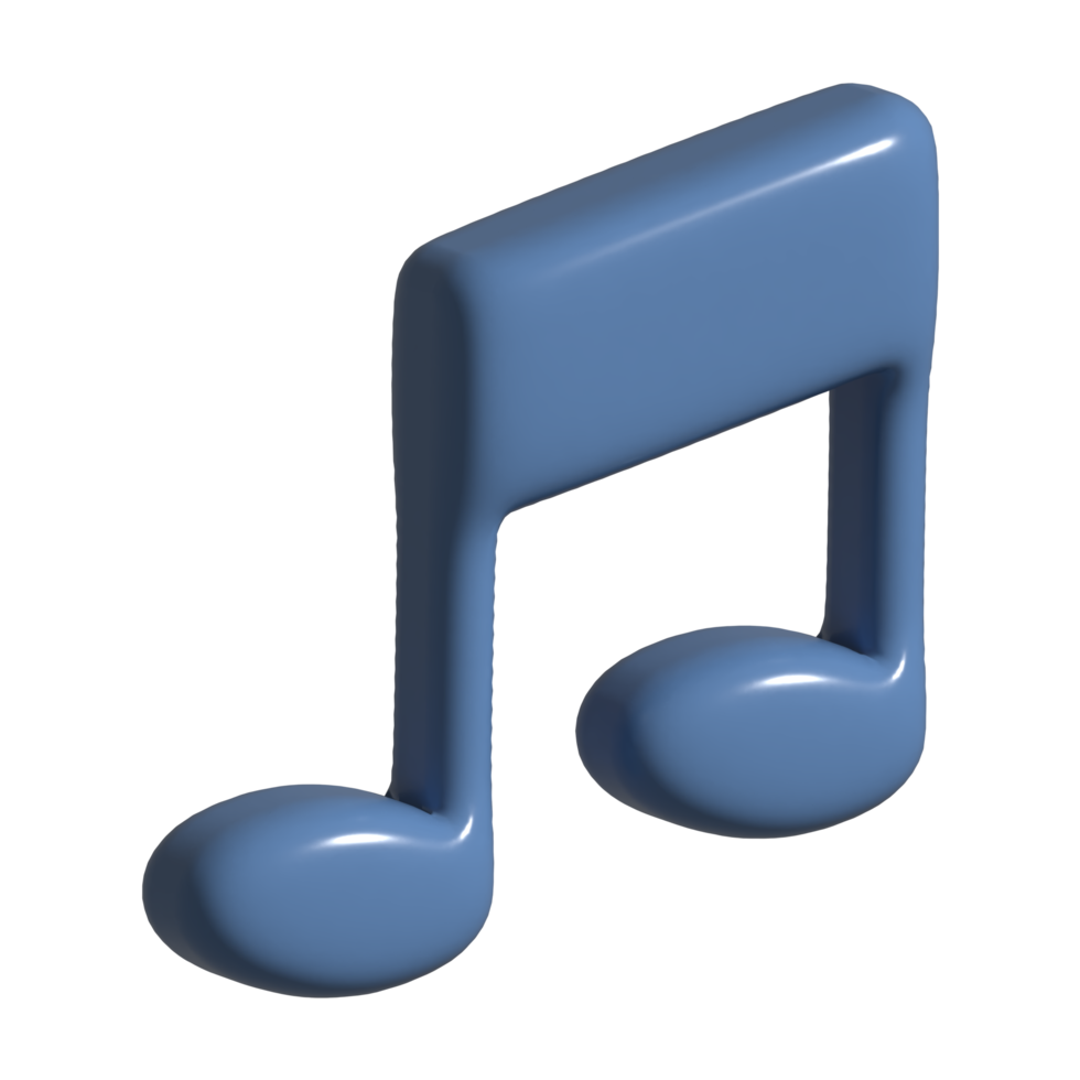 3d icono de música Nota png