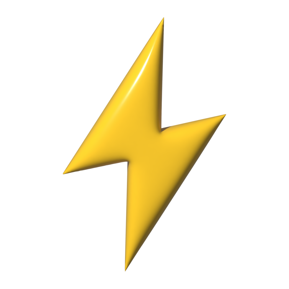 3d icon lightning png