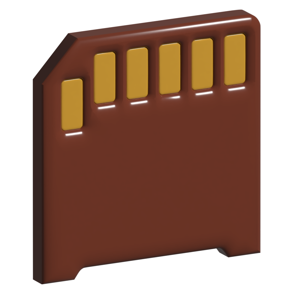 3d icon memory card png