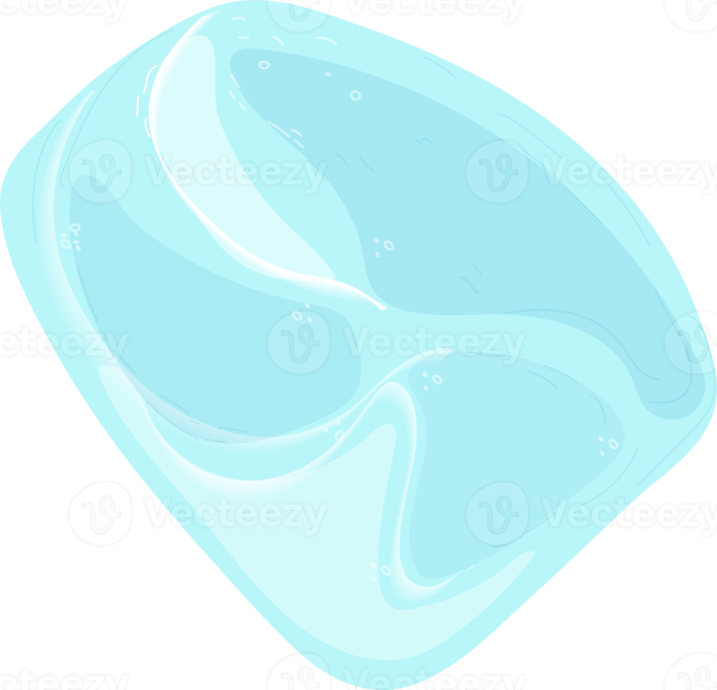 Crystal. Curative Transparent Healing Quartz. Blue Gradient Clear Bright Gem. Magic Stone png