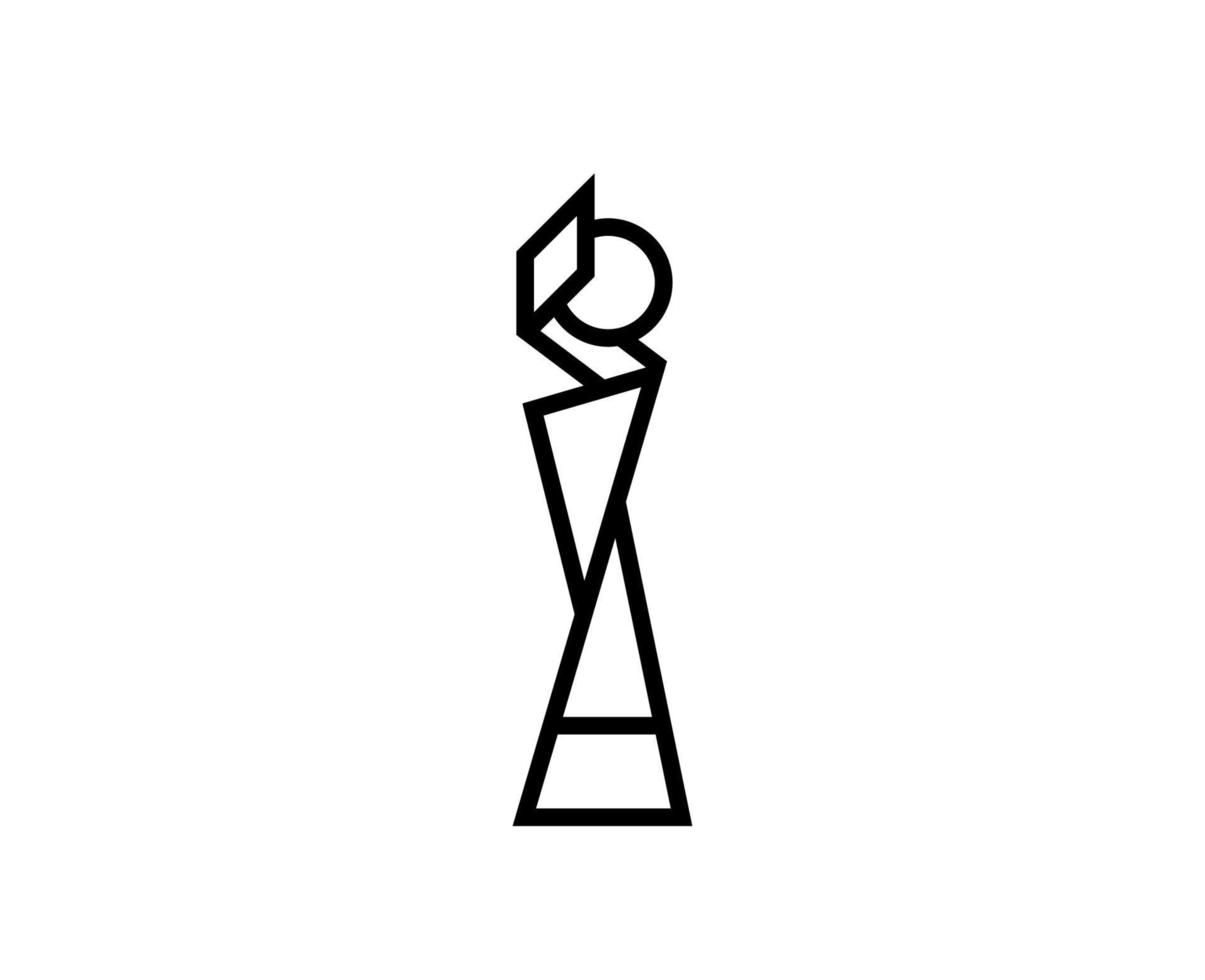 fifa De las mujeres mundo taza trofeo negro logo mundial campeón símbolo diseño vector resumen ilustración