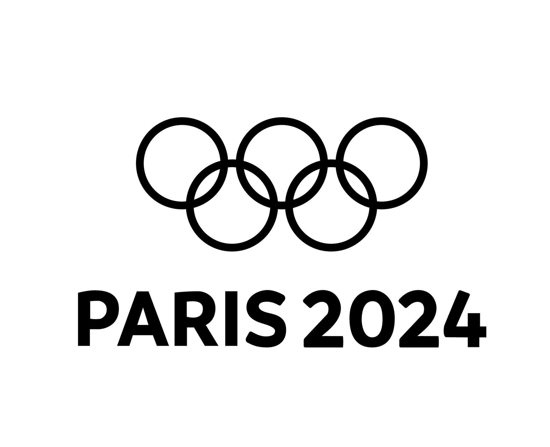 Olympic Games Paris 2024 Logo Official Black symbol abstract design