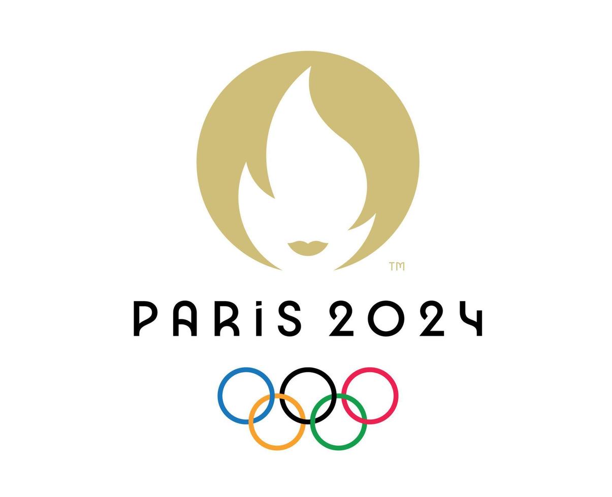 Paris 2024 Official Logo Olympic Games symbol abstract design vector illustration