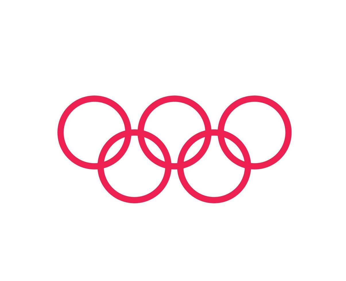 Olympic Games Official symbol Logo Red abstract design vector illustration