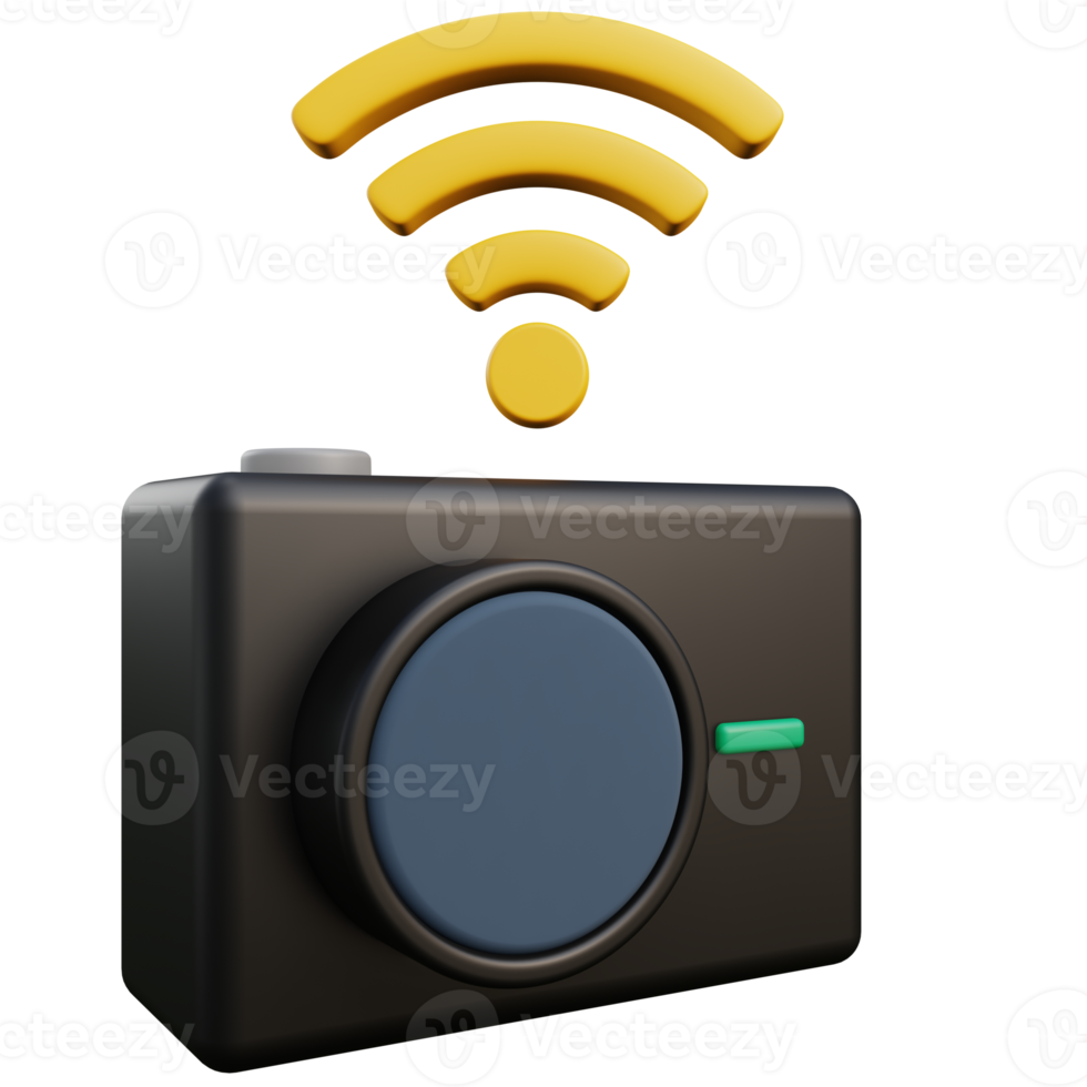 cámara 3d ilustración con transparente antecedentes png