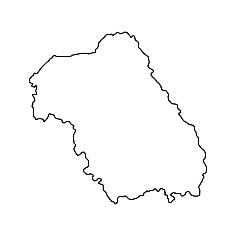 Nord Est development region map, region of Romania. Vector illustration.