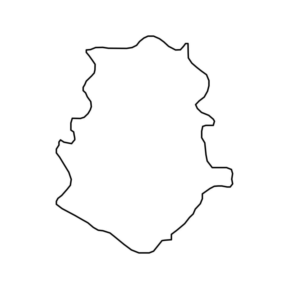 Bucharest Ilfov development egion map, region of Romania. Vector illustration.