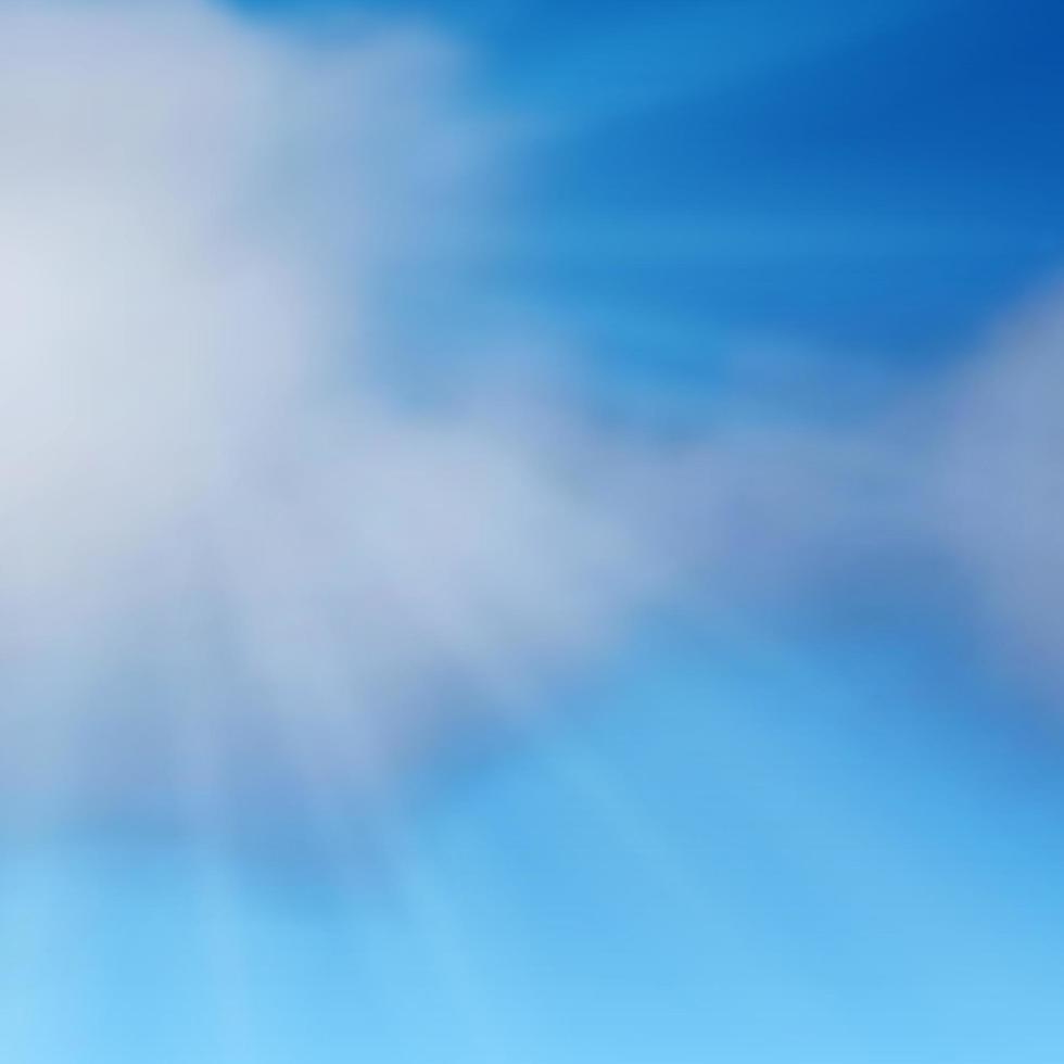 natural antecedentes con nubes y Dom en azul cielo. realista nube en azul fondo. vector ilustración