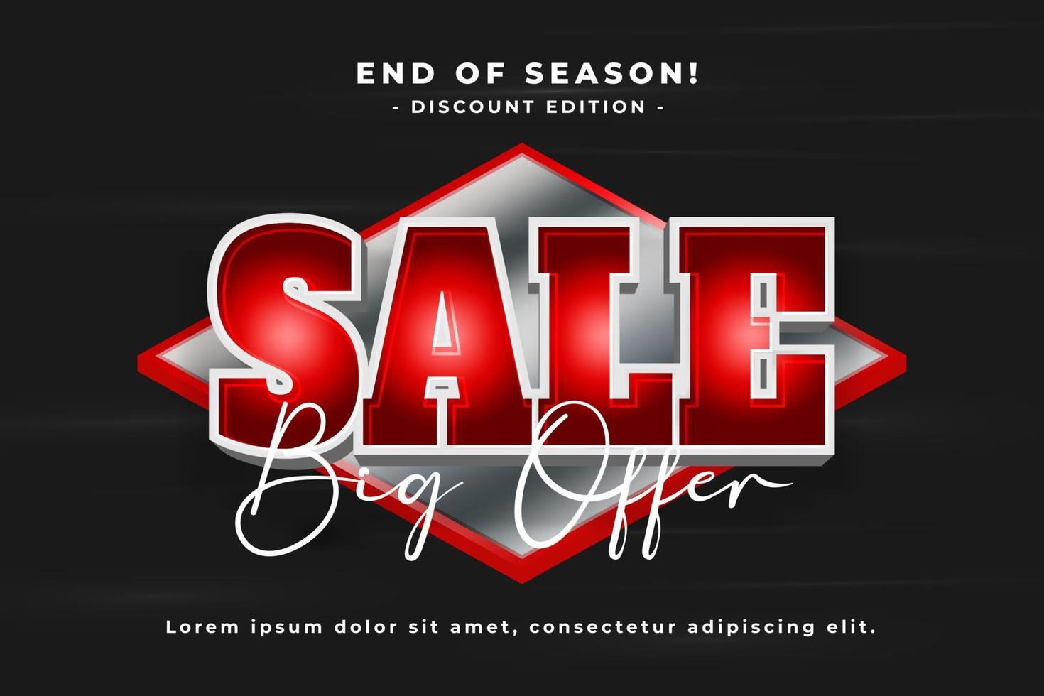 Sale Big Promo Text Effect vector