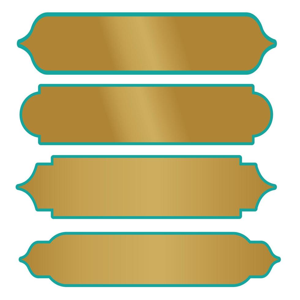islamic golden frame vector design