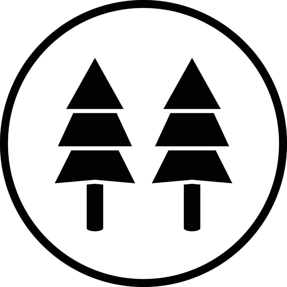 Pine Tree Vector Icon Design