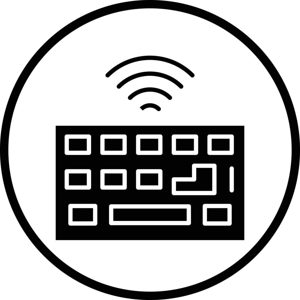 Wireless Keyboard Vector Icon Design