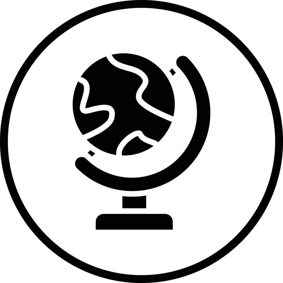 Globe Stand Vector Icon Design