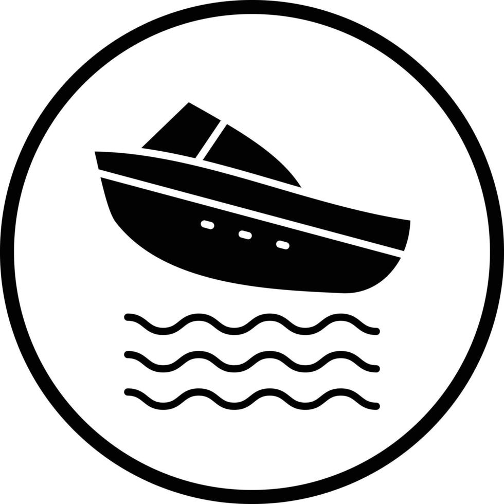 Speed Boat Vector Icon Design