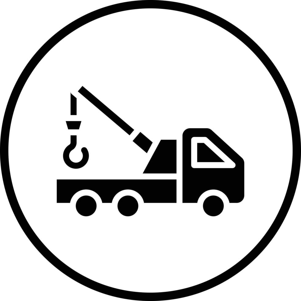 Tow Truck Vector Icon Design