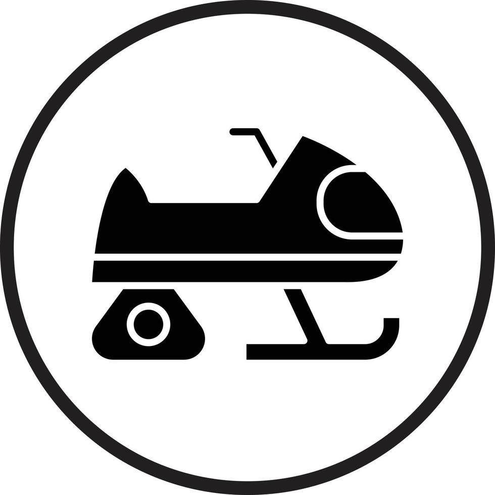 Snowmobile Vector Icon Design