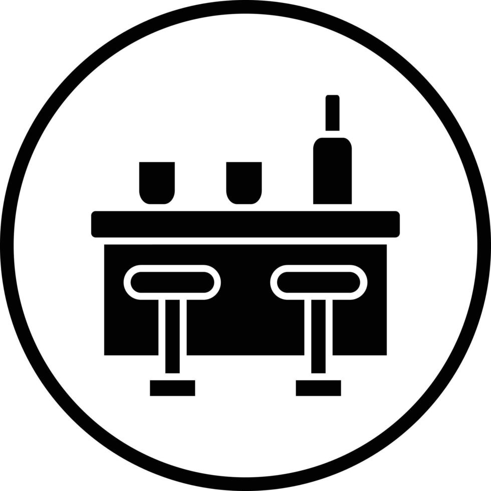 Bar Counter Vector Icon Design