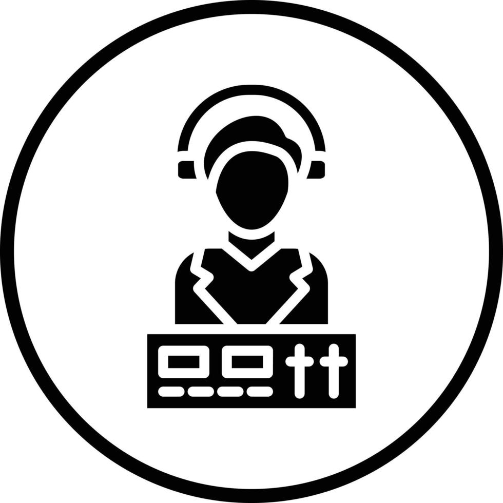 diseño de icono de vector de DJ