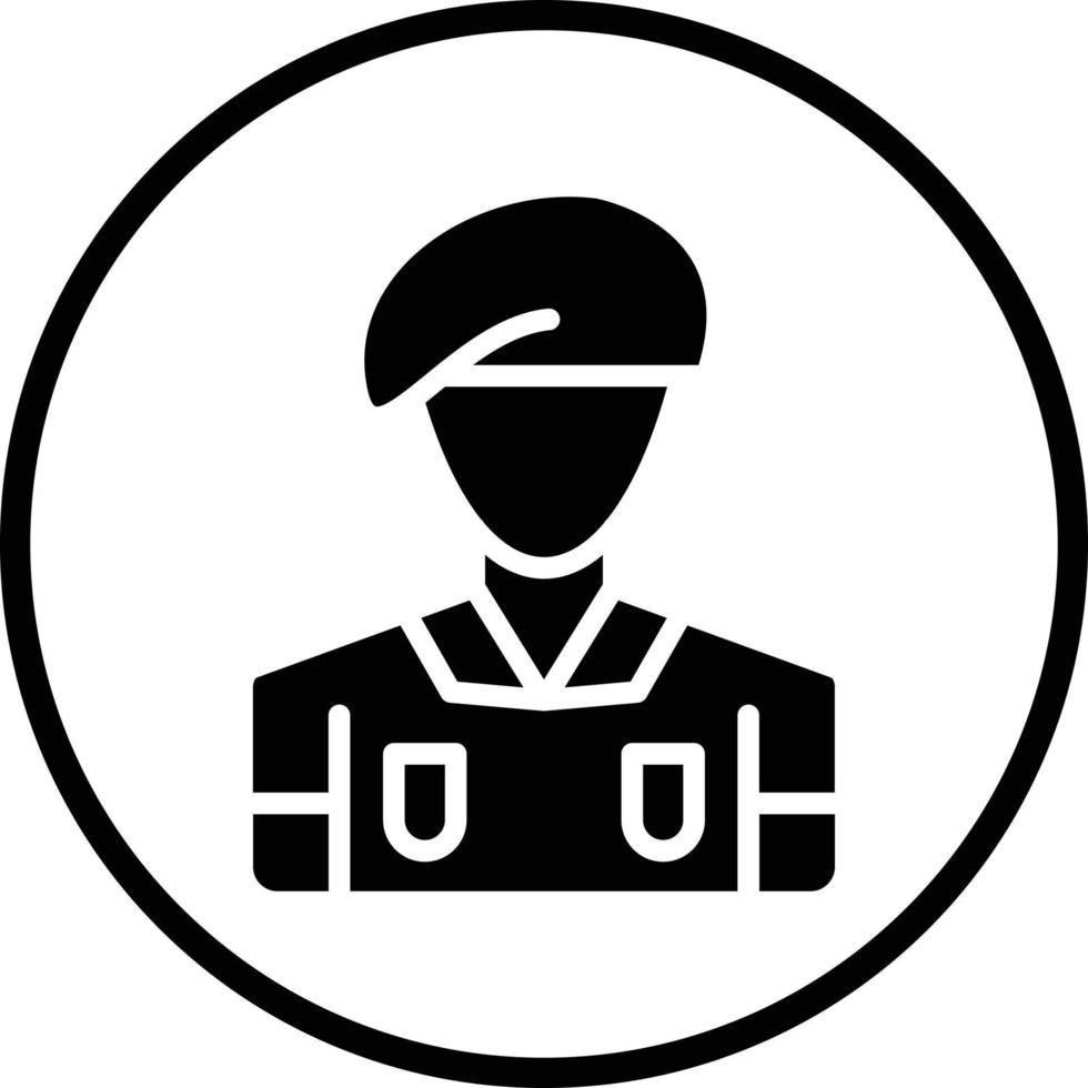 Ejército soldado vector icono diseño