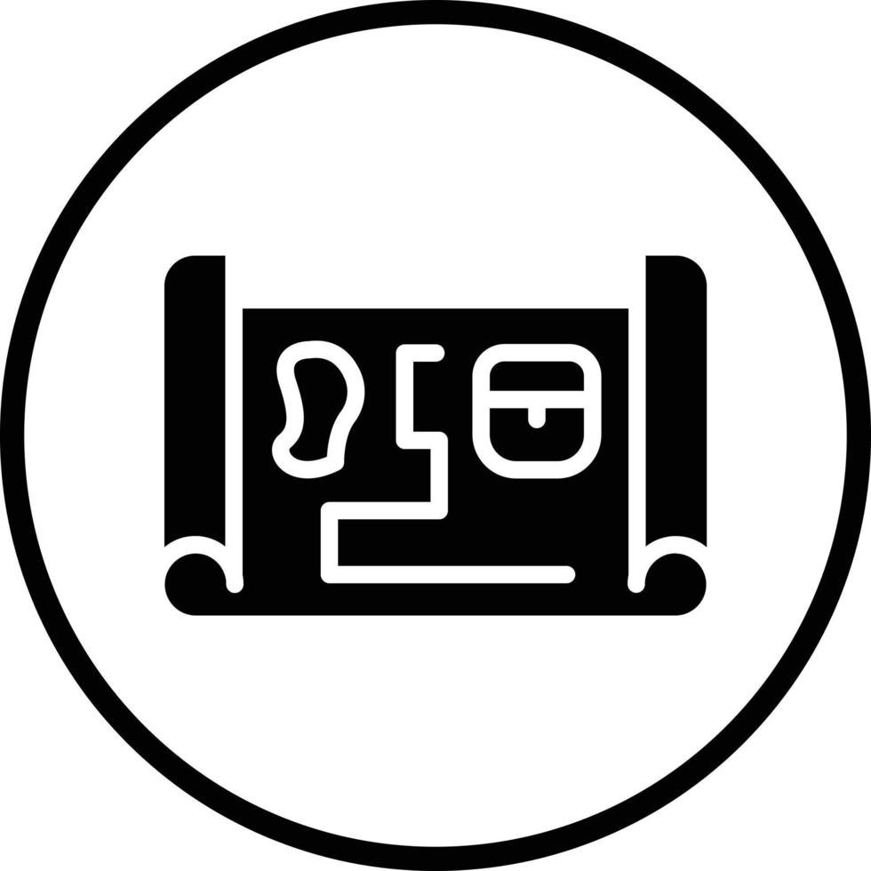 Treasure Map Vector Icon Design