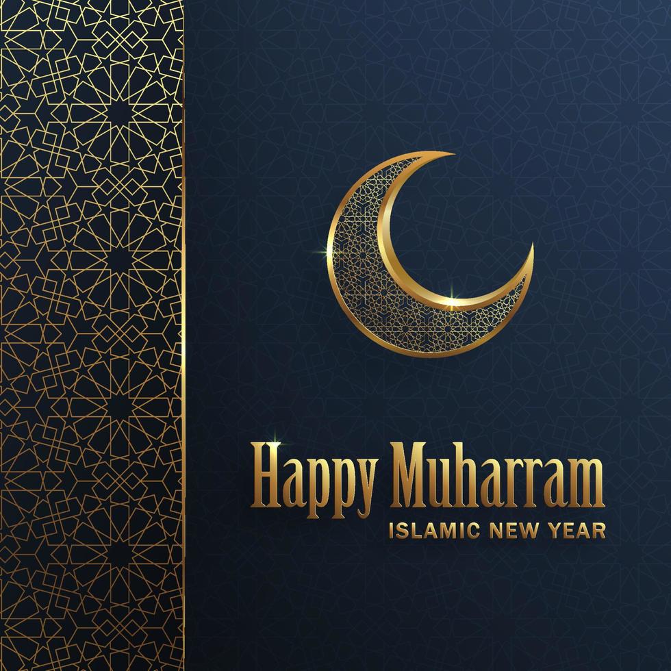 Happy Muharram, the Islamic New Year vector