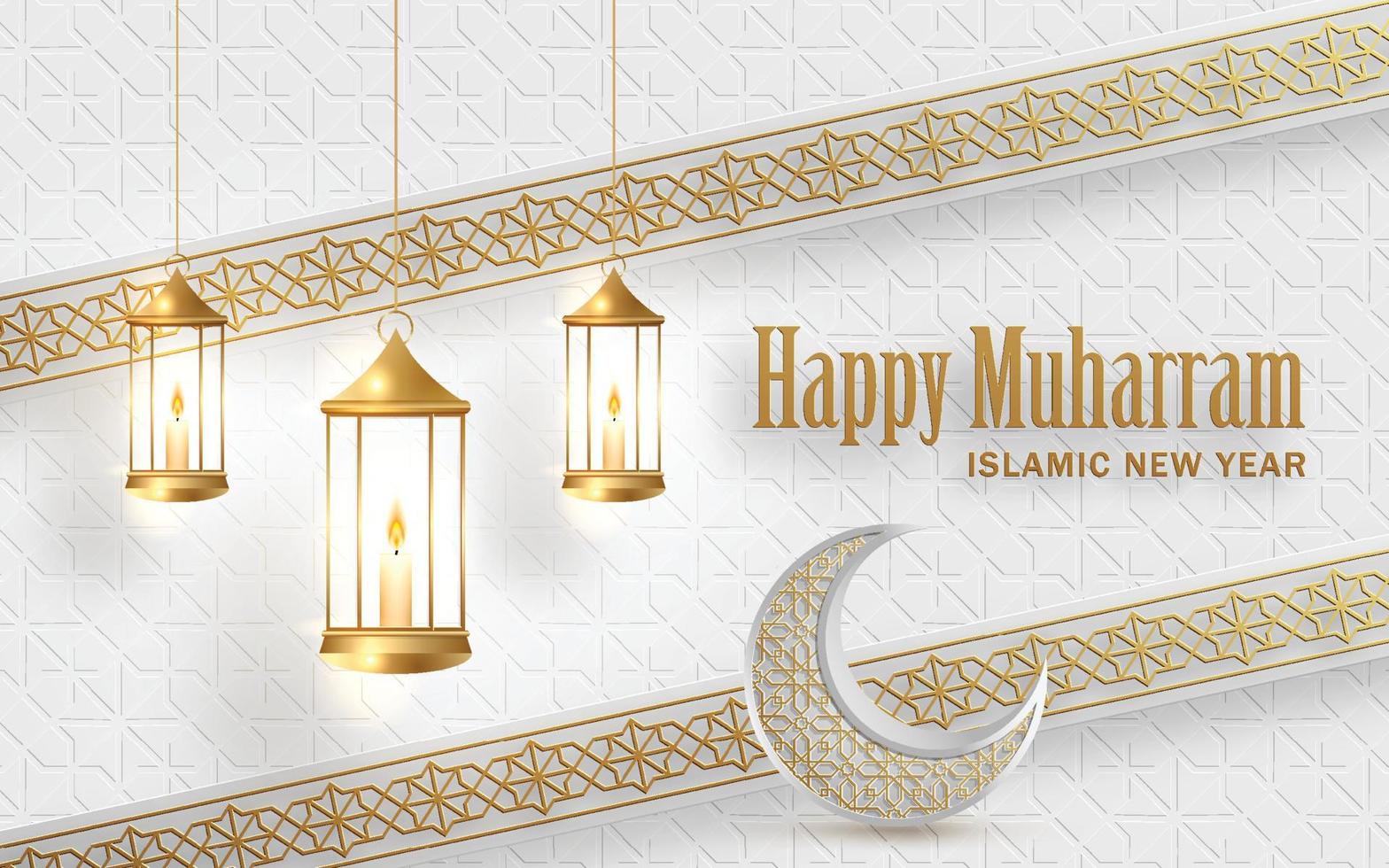 Happy Muharram, the Islamic New Year vector