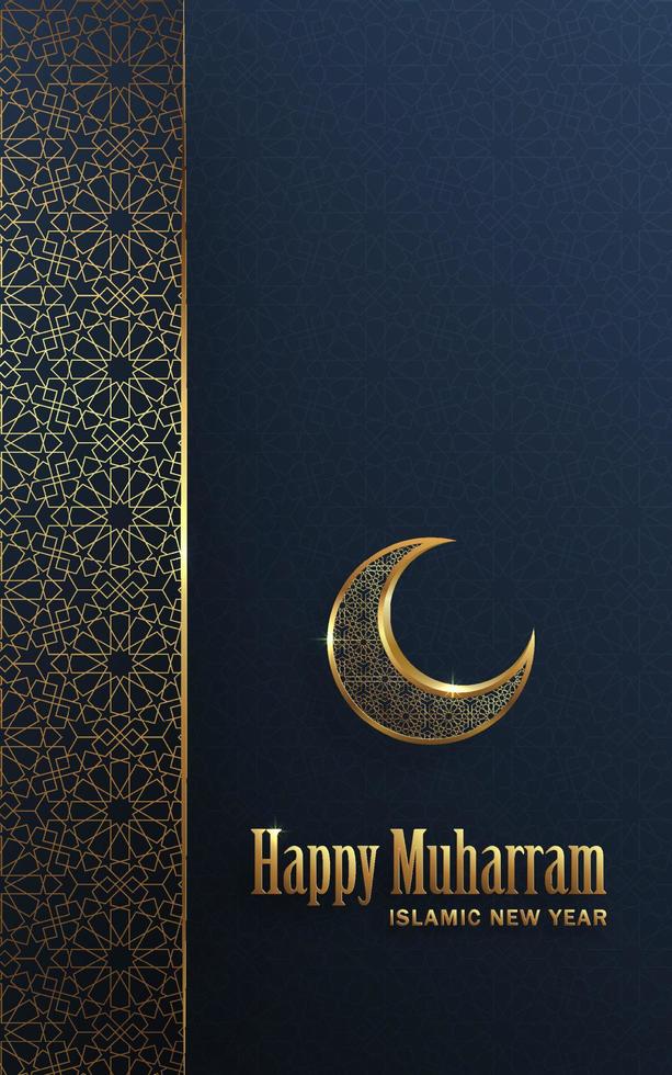 Happy Muharram, the Islamic New Year vector