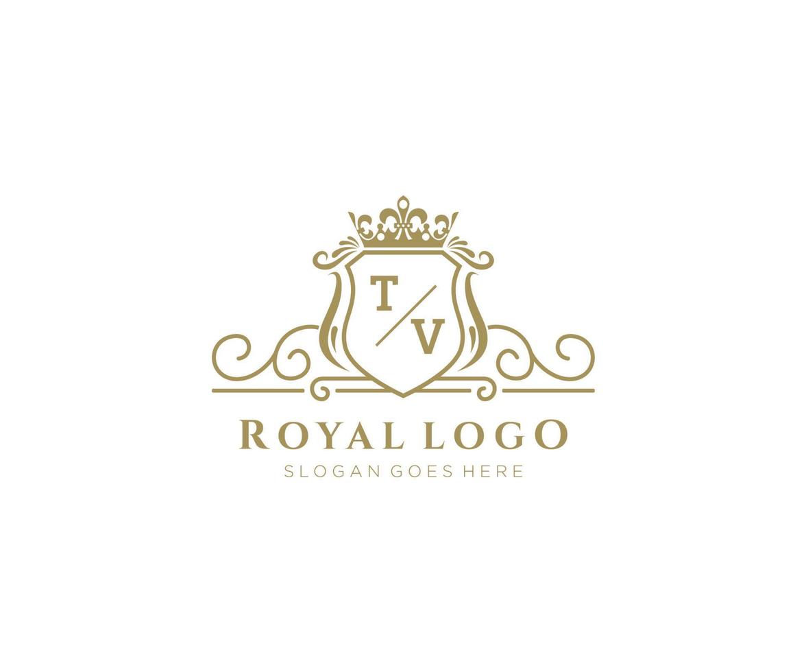 Initial T Letter Luxurious Brand Logo Template, for Restaurant, Royalty, Boutique, Cafe, Hotel, Heraldic, Jewelry, Fashion and other vector illustration.