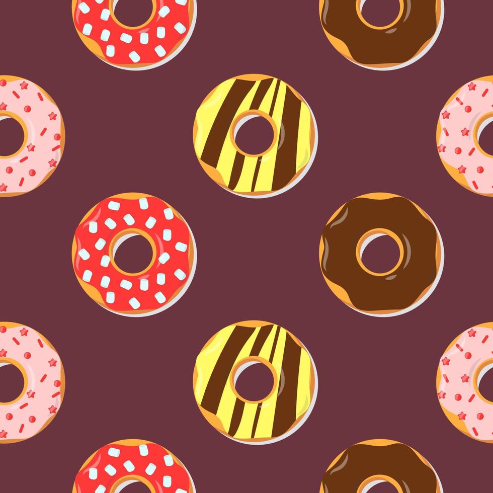 donuts semaless pattern vector