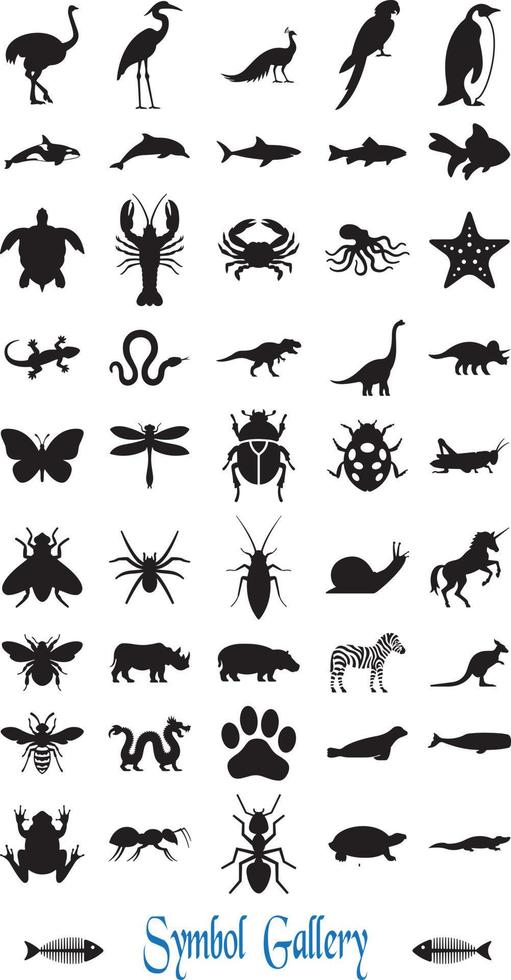 Animal Icons and Symbols Free Vector