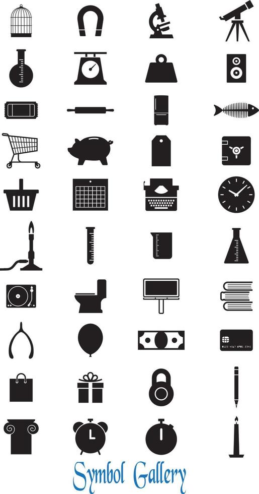 objeto íconos y símbolos gratis vector